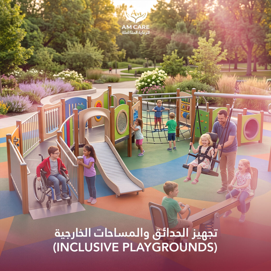 تجهيز المساحات الخارجية (Inclusive Playgrounds)