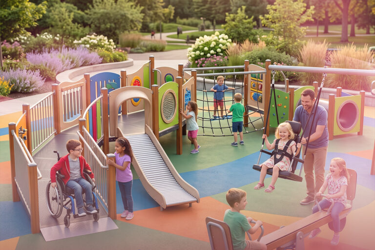 تجهيز المساحات الخارجية (Inclusive Playgrounds)
